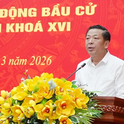 Bộ trưởng Trần Hồng Minh tham dự Hội nghị tiếp xúc cử tri, vận động bầu cử đại biểu Quốc hội khóa XVI tại tỉnh Cao Bằng